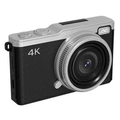 D72 2,4 tommer HD klap-skærm CCD bærbar digital kamera 4K videooptagelse 16X digital zoom, med 32 GB kort - Sort