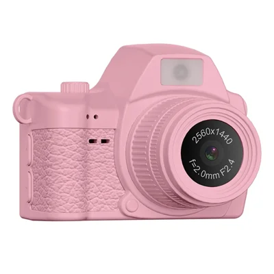 Câmera Digital Miniatura S161 para Estudantes, Tela IPS de 1,47 Polegadas, Gravação de Vídeo em 2K HD - Rosa