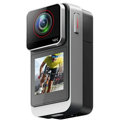 SAW10 4K Thumb Action Camera with 32GB TF Card Dual Touch Screen Mini Sport Camera Video Recorder - Black