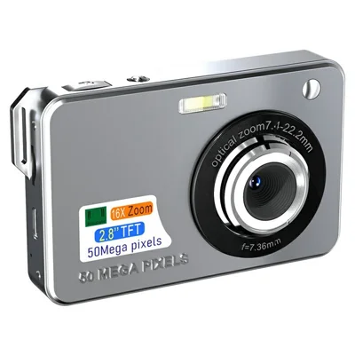 X500 2,8 tommer HD digital kamera CCD-videooptagelse til fotografering - Sølv