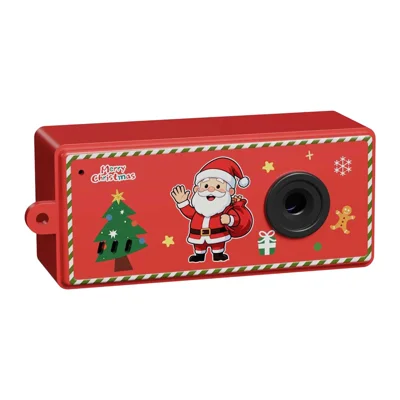 X7 Câmara Digital Mini Retro de 0,96 Polegadas com Sensor CCD, Gravação de Vídeo HD 1080P, Câmara de Chaveiro - Vermelho Natal