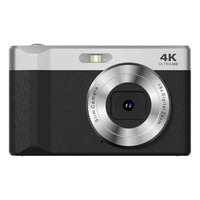 H22 Digital Camera 4K Video Recording 50MP 16X Zoom 2.8 Inch IPS Screen LED Flash for Vlog Travel - Black