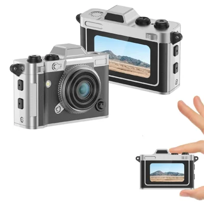 DC29 1.47 inch Mini CCD Digital Camera 20MP 2K Video Type-C 200mAh Zinc Alloy Body - Black
