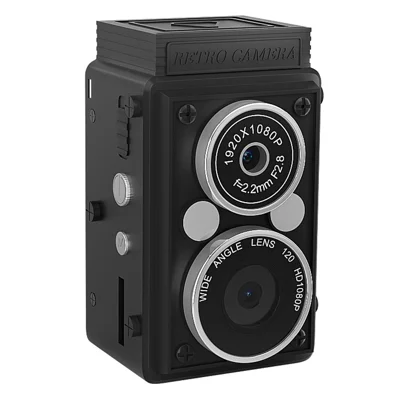 S11 Dual Lens Digital Camera 1080P HD Recording Flip Screen 120 Degree Wide Angle Mini Camera (without TF Card)