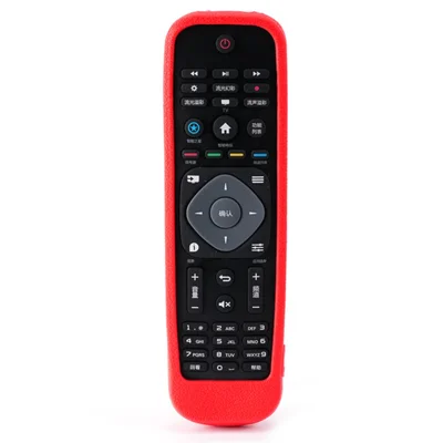 Silicone Cover for Philips TV Remote Control Anti-Lost Remote Case Replacement - Red