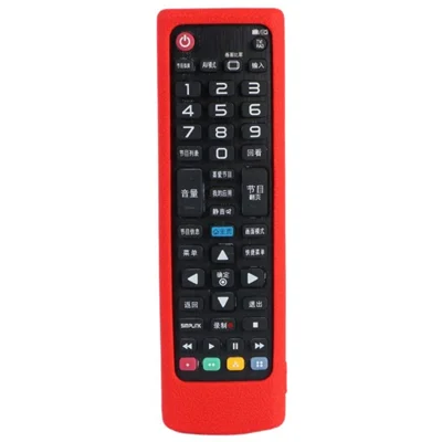 Silicone Protective Case for LG AKB Series Smart TV Remote Control Cover with Strap - Red