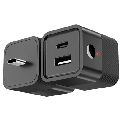 MG-SPQ100 Wireless WiFi Type-C Power Adapter to USB+Type-C Charging Adapter Tuya Smart App Remote Control Switch - Black