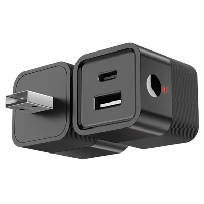 MG-SPQ100 Wireless WiFi USB Power Adapter to USB+Type-C Charging Adapter Tuya Smart App Remote Control Switch - Black