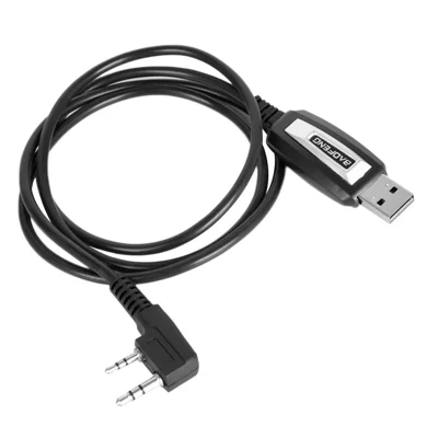 BAOFENG Universal 2-pin Plug USB Programming Cable for Puxing / Baofeng / Wouxun Car Walkie Talkie