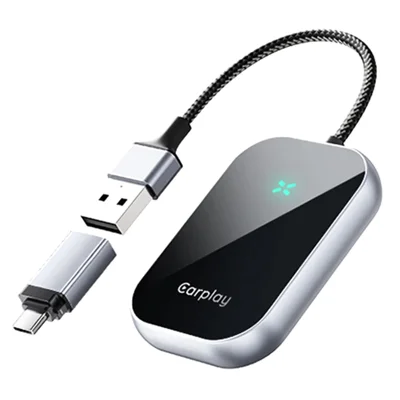 A21 Dual Band WiFi Bluetooth-compatible Car Android Auto Adapter Carplay Box Wired to Wireless Dongle