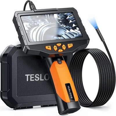 TESLONG NTS300 3m Wire 5.5mm Lens Endoscope 5.0-inch LCD Screen HD Pipe Inspection Borescope