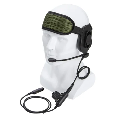 For Baofeng UV-9R HD01 Walkie Talkie Headset Two Way Radio 7.1mm Headphone with U94 PTT Adapter - Black