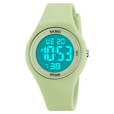 SKMEI 2317 Fashion Student Luminous Digital Watch All-Match Electronic Wrist Watch - Light Green