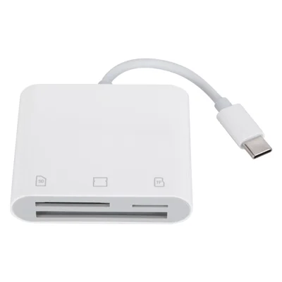 Type-C Plug 3-in-1 SD / TF / CF Memory Card Reader Data Transfer Adapter