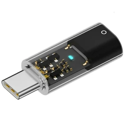 LY01 For Apple Pencil (1st Generation) 8-Pin to Type-C Adapter Stylus Charging Converter - Translucent