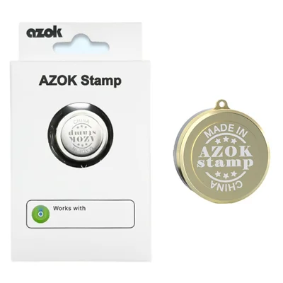 AZOK Stamp, lokalizator Bluetooth z dźwiękiem 80 dB, globalny lokalizator przedmiotów dla systemu iOS – złoty