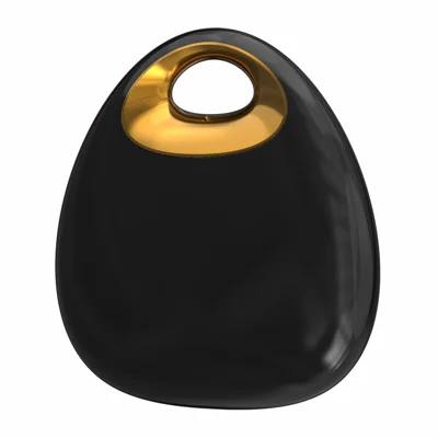 F8 Water Drop Shape Finder Alarm Anti-Lost Device Car Key Bag Kids Finder Mini Smart Tracking Device - Black+Gold