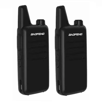 BAOFENG VT-C2 (BF-T20) 2Pcs Outdoor Handheld Interphone VHF 400-470MHZ Walkie Talkie - Black / EU Plug