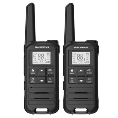 BAOFENG FR-22A 2Pcs Outdoor Handheld Interphone with Screen UHF FRS462 PMR446MHZ Walkie Talkie - Black / EU Plug