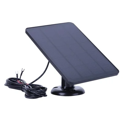 4W zonnepaneel voor Ring Video Deurbel 4 / 3 / 3 Plus / 2, oplader voor bewakingsdeurbel - Zwart