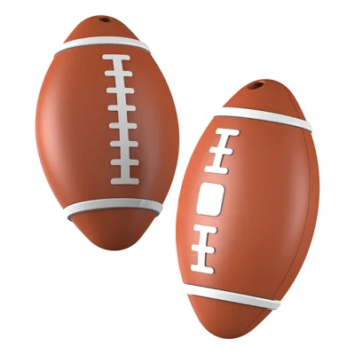 Rastreador inteligente de forma de rugby Llave Billetera Artículo Anti-Perdido Mini Localizador Global para iOS - Marrón
