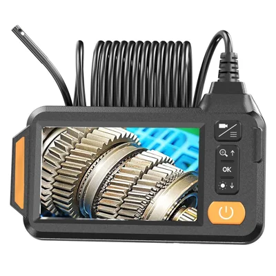 B313 4.3 Inch Inspection Camera 8mm Double Lens Industrial Endoscope with 10m Rigid Cable