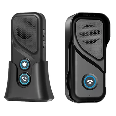M06-1T1 23 Ringtones 5 Volumes Adjustable Wireless Two Way Intercom Doorbell with 1 Transmitter + 1 Receiver - Black