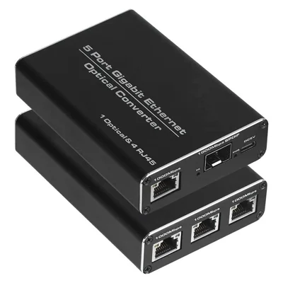 HW6 1 Fiber 4 Ethernet Gigabit SFP Transceiver Module with TX / RX 1.25G Single Mode Single Fiber Transmission Adapter