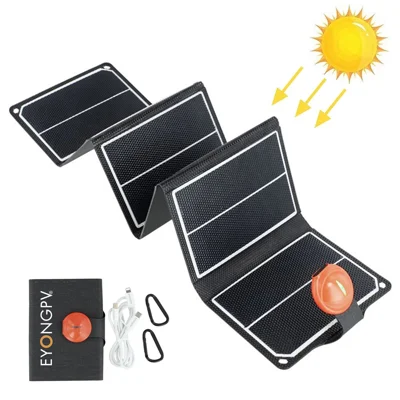 EYNOGPV 14W Foldable Portable Solar Panel Charger High-Efficiency Waterproof Outdoor Emergency Power
