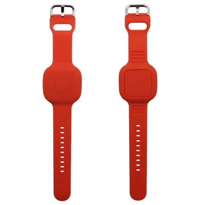 For Tile Mate (2024) Silicone Case Waterproof Adjustable Children Wrist Band Smart Tracker Watch Strap - Red