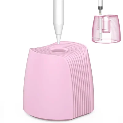 AHASTYLE LC04 Silicone Stand for Apple Pencil (USB-C) / Pencil (2nd Generation) / Pencil (1st Generation) Stylus Holder Charging Base - Pink