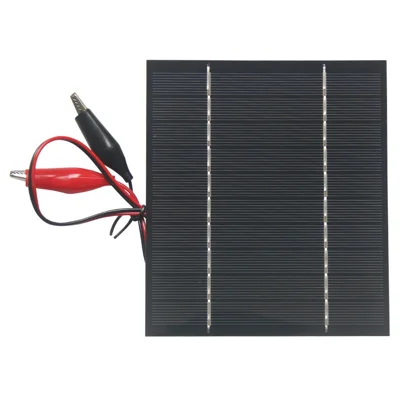 3.5W 5V Solar Panel Charger with Dual Clips Portable Outdoor Power Supply for Electronic Devices