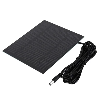 3.5W 5V Solar Panel Charger with DC5521 Connector for Electronic Devices Portable Outdoor Power Supply