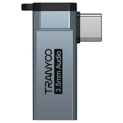 TRANYOO T-E20 Type-C to 3.5mm Audio Adapter Aluminum Alloy Converter Cable