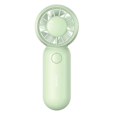USAMS ZB354 Mini Pocket Fan Portable USB Rechargeable 3 Speed Settings Handheld Cooling Fan - Green