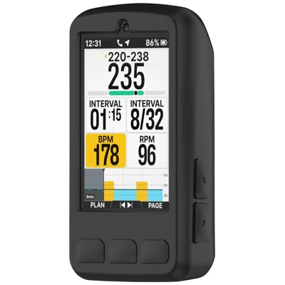 Skyddförpackning i silikon för cykeldator Wahoo ELEMNT BOLT V3 / BOLT3 (WF157) med stoppur - Svart