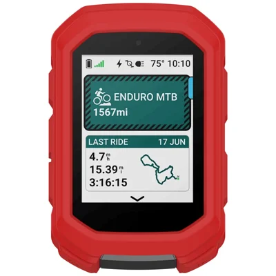 For Garmin Edge MTB Cycling Computer Protective Case Silicone Cover Bike Riding - Red