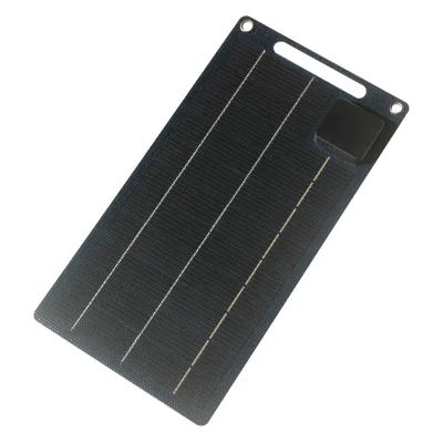 10W ETFE Flexible Solar Charging Panel with USB / Type C Output Portable Outdoor Emergency Power Supply