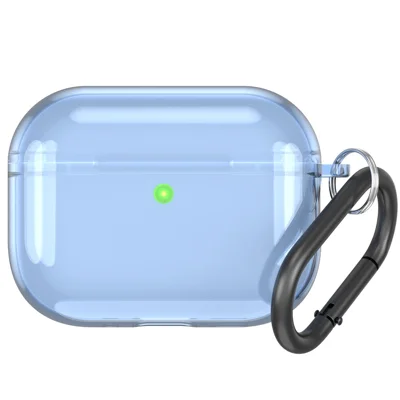 For AirPods Pro 3 TPU Case Soft Silicone Earphone Protective Cover - Transparent Blue