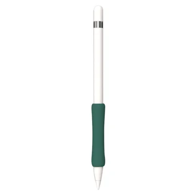 Silikonhölse för Apple Pencil (1:a generationen) / (2:a generationen), skyddshölse för penna, kort version - mörkgrön