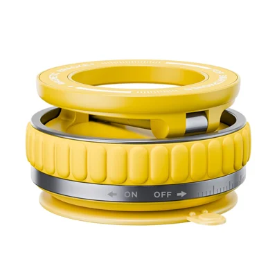 K11 Magnetic Car Phone Mount Stand Portable Foldable Phone Holder with Suction Cup Base - Yellow
