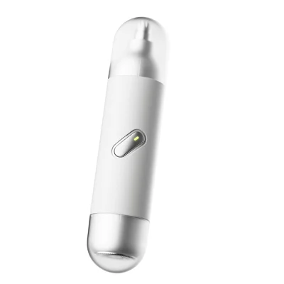 K007 Mini Electric Shaver Rechargeable Nose Hair Trimmer Built In LED Light Portable Grooming Tool - White