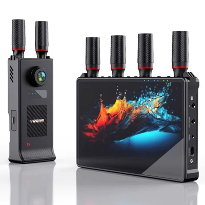 VRRIIS 085 P 1080P HD 400m Alcance Transmissor e Receptor de Vídeo Sem Fio Kit com Visor LCD - Plugue EUA