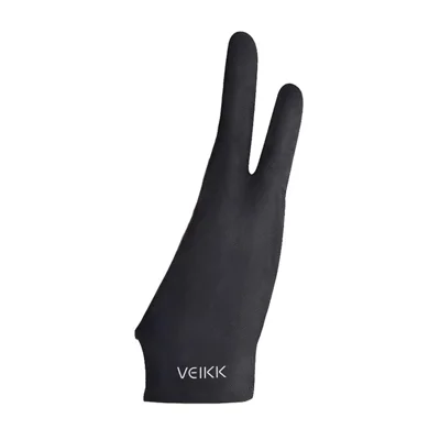 VEIKK 1Pc Drawing Glove Two-Finger Anti-Fouling Lightweight Sweat-Resistant Soft Glove for Graphics Tablet / Display