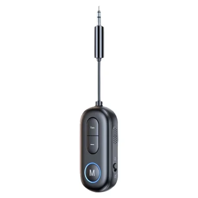 BT13 Bluetooth-compatible 5.4 Car Audio Adapter AUX 3.5mm Plug Receiver / Transmitter Device - Black