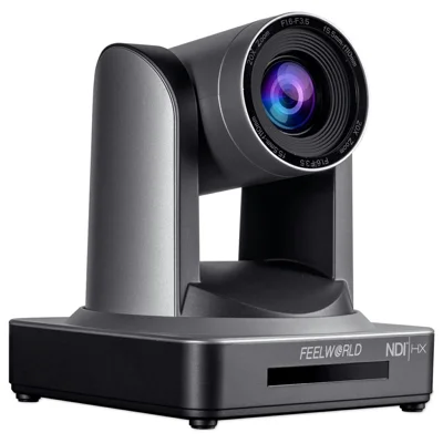 FEELWORLD NDI20X Câmara PTZ com Zoom Ótico 20X, Câmara de Transmissão em Direto com USB, NDI, HD, 3G-SDI - Tomada UE