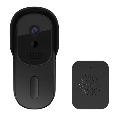 WF01D-013D 720P HD Smart Video Doorbell PIR Motion Detection Tuya APP Wireless Doorbell Camera - Schwarz