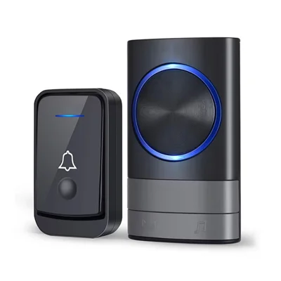 N189 52 Melodías Impermeable Alcance Inalámbrico 200 M Timbre Digital Musical, 1 Transmisor + 1 Receptor - Enchufe UE