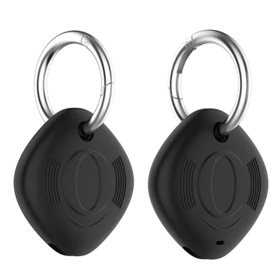 Silikon-Schutzhülle mit Schnalle gegen Verlust für Samsung Galaxy SmartTag Bluetooth-kompatiblen Locator - Schwarz