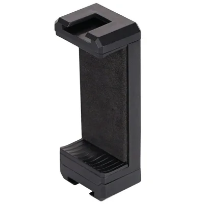 Support Téléphone Pince Ajustable avec Double Fixation Hot Shoe D010 et Filetage 1/4" pour Streaming et Trépied - Noir
